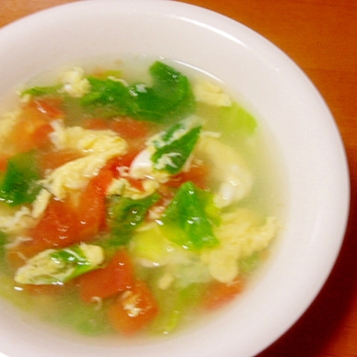 レタスとトマトの中華スープ レシピ 作り方 By かばぽん 楽天レシピ レタスとトマトの中華スープ レシピ 作り方 By かばぽん 楽天レシピ